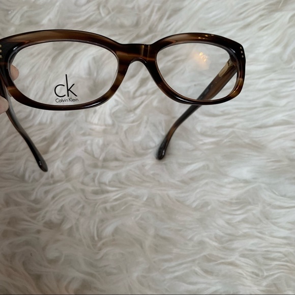 SOLD!! Calvin Klein eyeglass frames, brown horn color, NEW, Style #CK 5728 - Picture 9 of 9